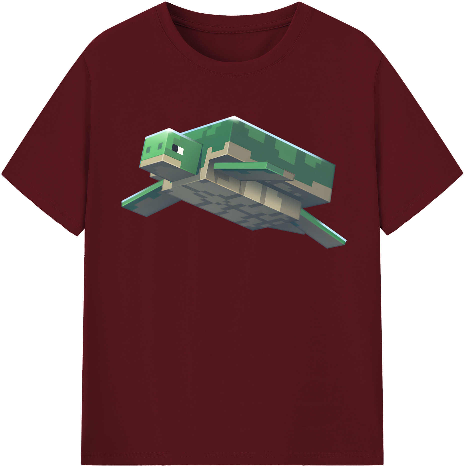 （画像用） マインクラフト ブロックの世界 Minecraft MC Block world 綿100％半袖Tシャツ（フロントプリント）